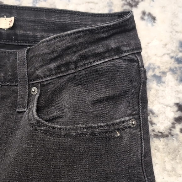 Levi’s 721 High Rise Skinny Jeans Women’s 27 Black Denim Stretch Classic Levi's - Picture 3 of 10